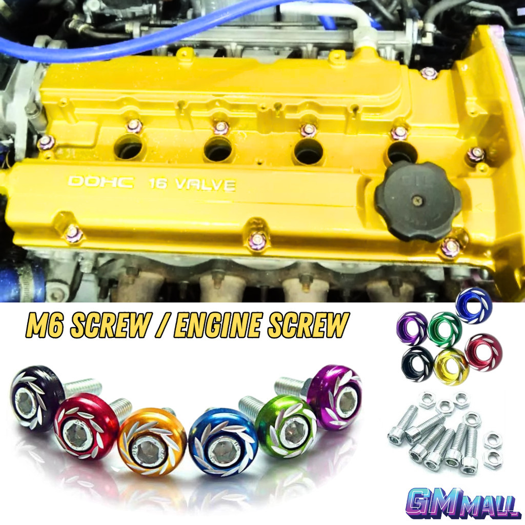 CAR ENGINE SCREW M6 SKRU Fender Bay Kit Screw visor Nut Washer Motor ...