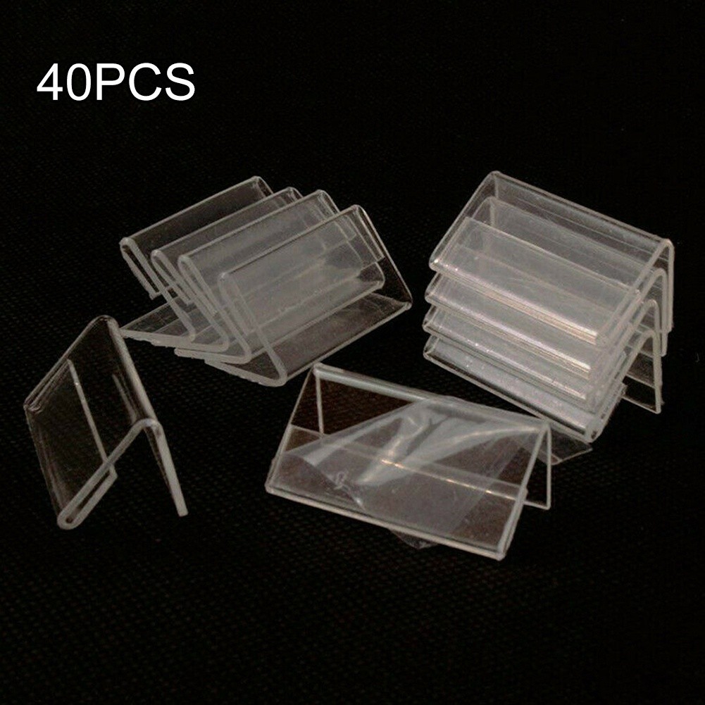 【LADY】40x Mini Acrylic Sign Display Holder Price Name Card Tag Label ...
