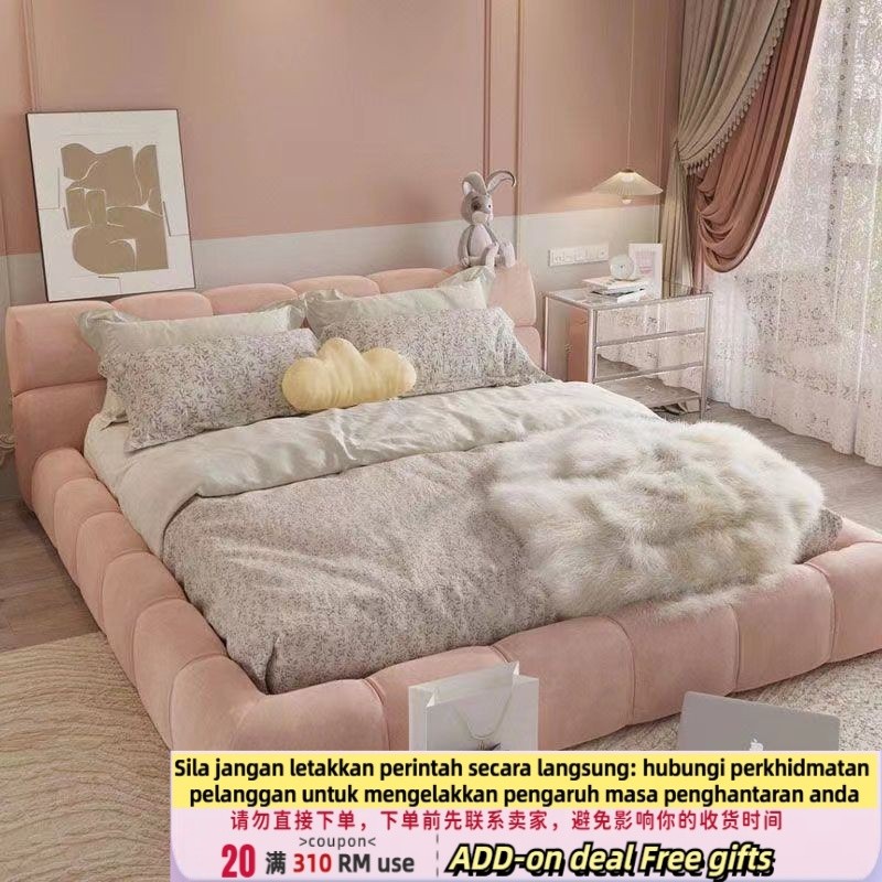 Get 7 coupon+gift】c Puff Bed Technology Fabric Bed Master Bedroom