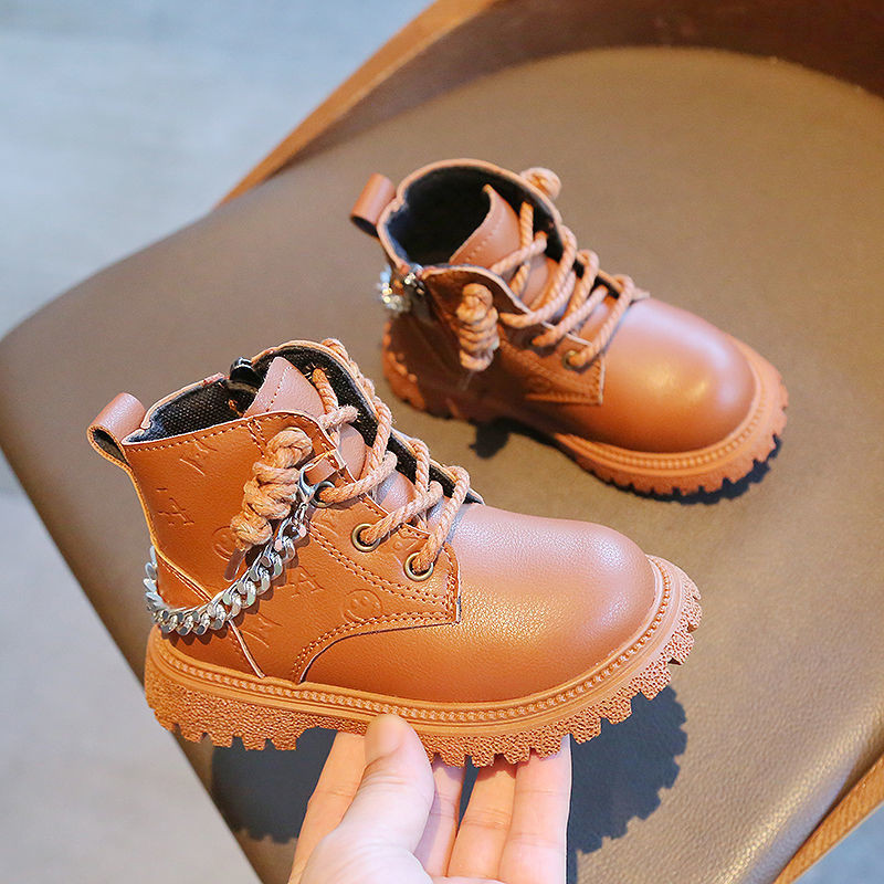 2022 1 6 Years Old Soft Soled Leather Boots Children s Shoes Trendy Small Medium Children Boys Martin Boots Baby Spring Autumn 2022 Girls Short Boots 1 6 Years Old Soft Soled Leather Boots Children s ...