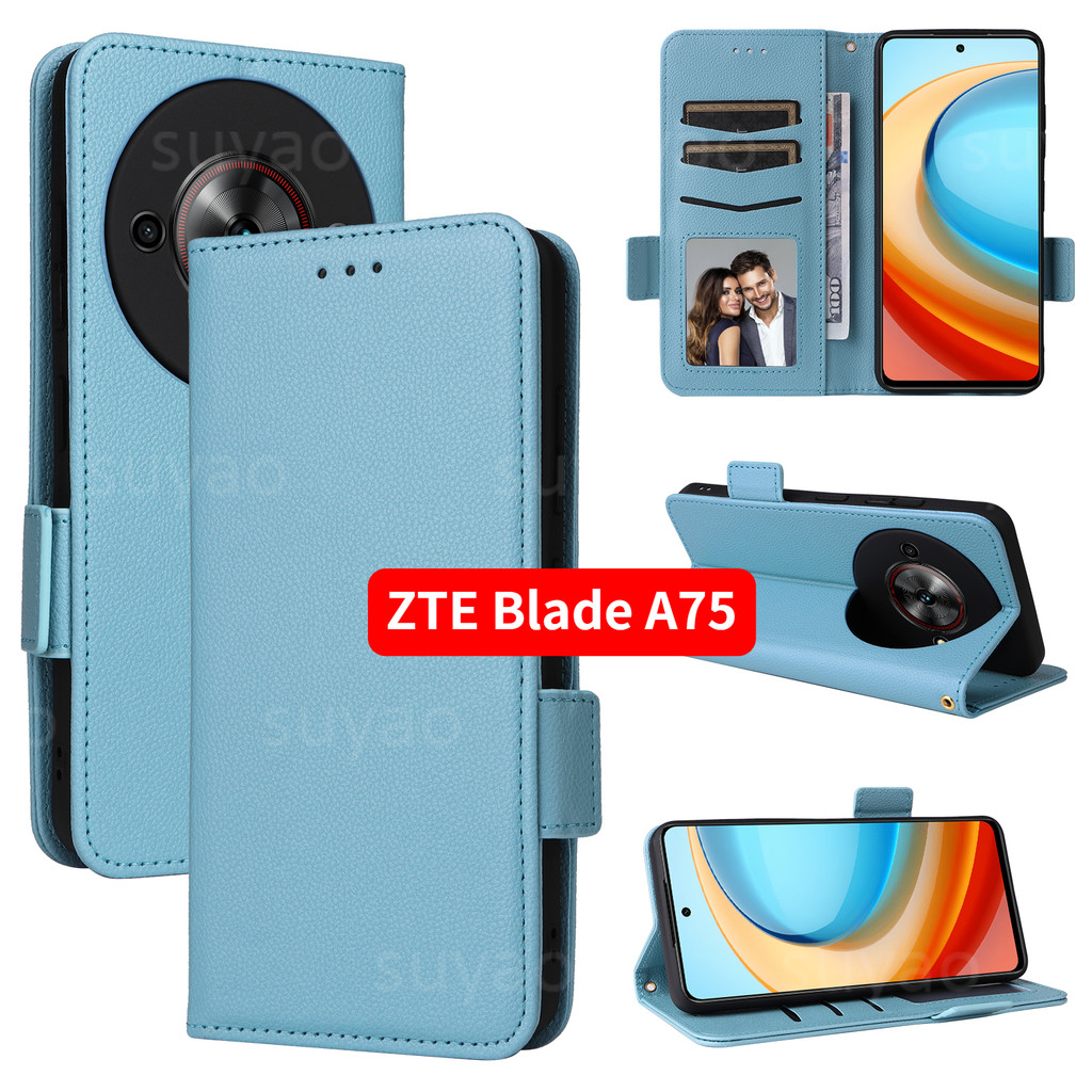 Flip Leather For ZTE Blade A75 BladeA75 4G 5G 2024 Phone Case Wallet