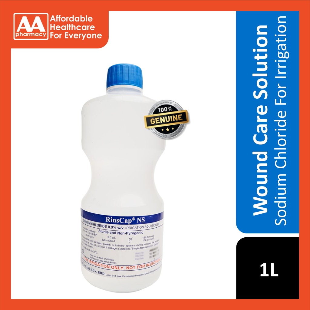 Rinscap ns sodium chloride 0 9 irrigation solution bp 1000ml shopee