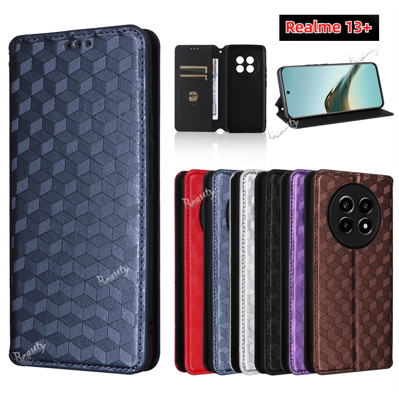 Cover Realme13+ 5G Flip Leather Case For Realme 13 12 Pro Plus 13+ 12
