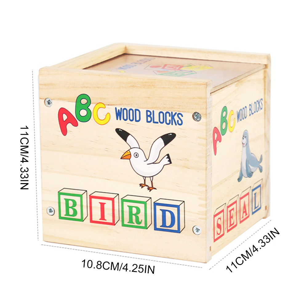 ABC Wooden Building Blocks Alphabet & Number Stacking Blocks for ...