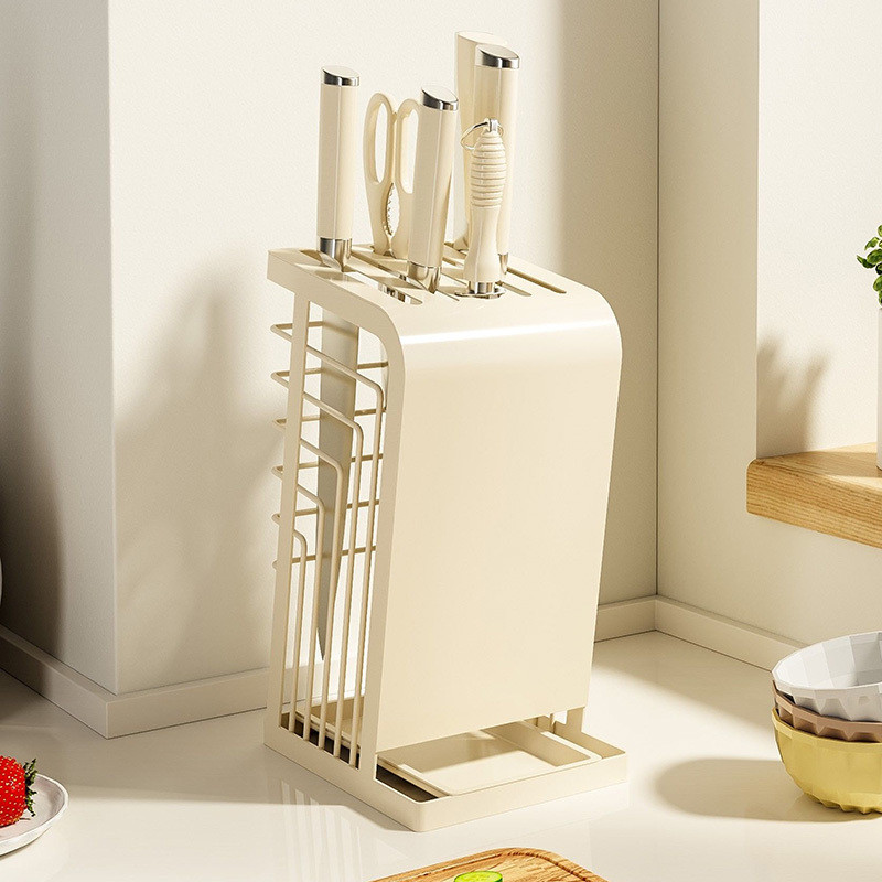 304 Stainless Steel Kitchen Shelf Countertop Multifunctional Knife ...