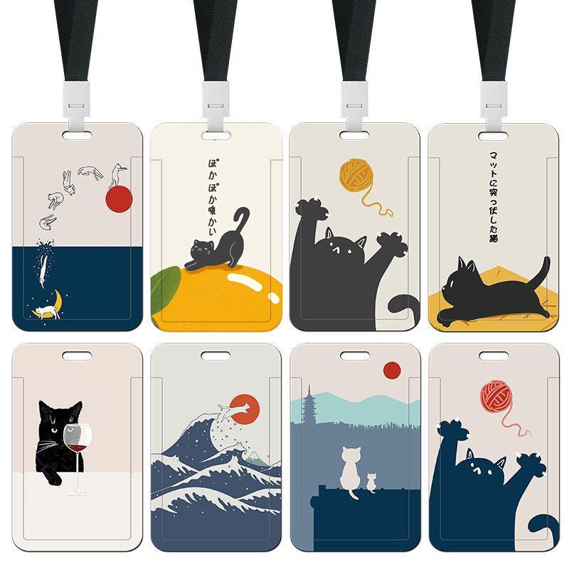 *Ready Stock*Cat Card Cover Door Sensing Card Protection Keychain Cute ...
