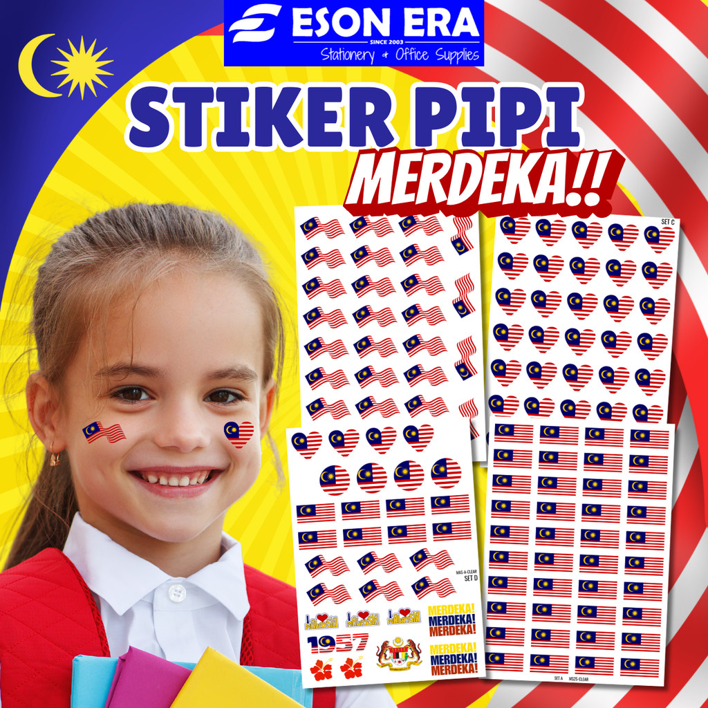 Sticker Malaysia Face Transparent Stiker Pipi Merdeka Waterproof ...