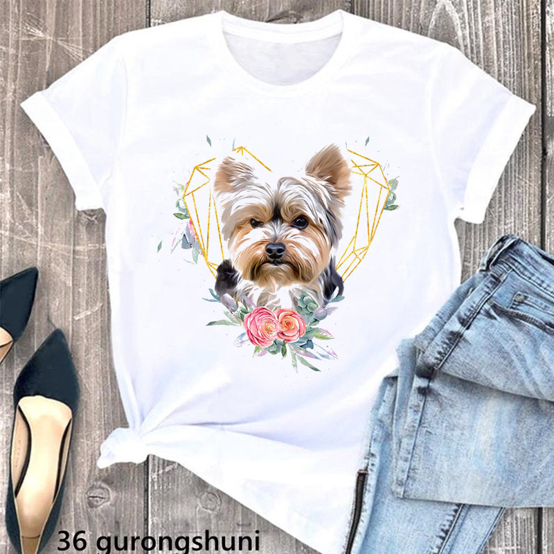 Yorkie French Bulldog Mom Print White T Shirt Women Dog Lover Tee Shirt Femme Summer Top Female T Shirt Camisetas Mujer Tshirts Shopee Malaysia