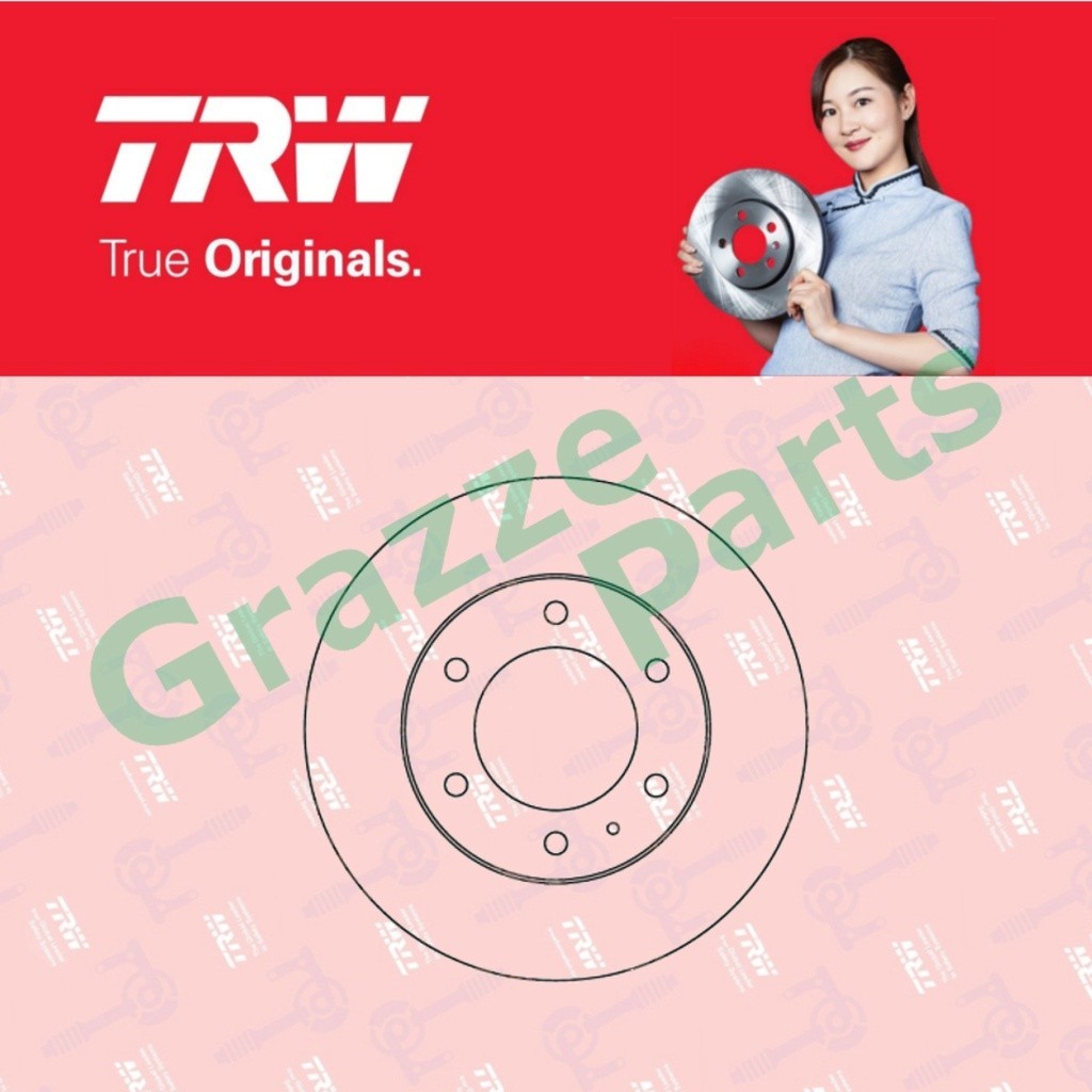 (2 pcs) TRW Disc Brake Rotor Front for DF8044 Ford Ranger T6 2011 ...