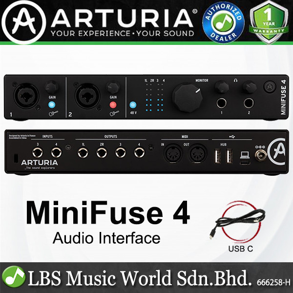 Arturia Minifuse 4 USB-C Versatile Desktop Audio Interface (Mini Fuse ...