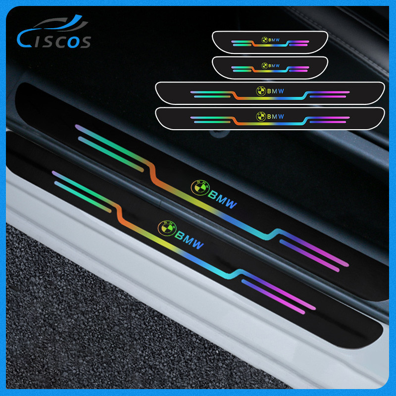 Ciscos 4PCS Laser Car Threshold Sticker Door Sill Protector Car