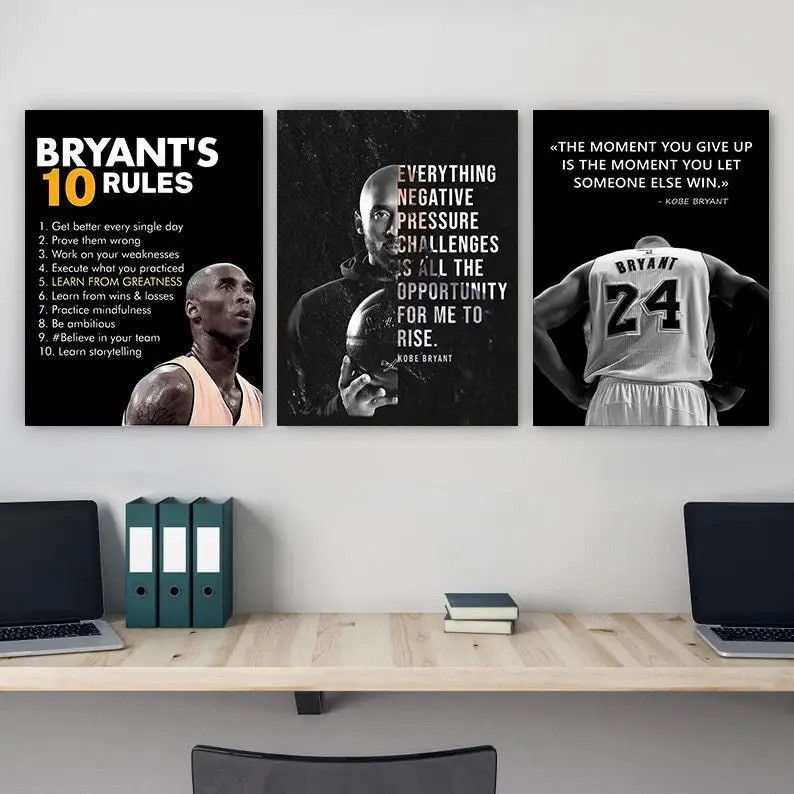 3 Piece Wall Art Canvas Modern Dorm Room Decor Basketball Poster ...