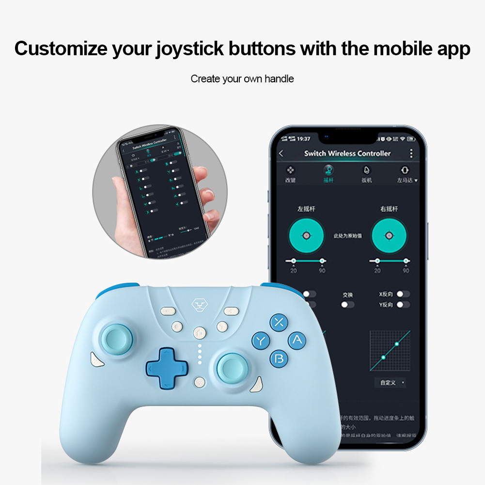 Wireless Gamepad Bluetooth-Compatible 6 Axis Gyro Console Controller ...