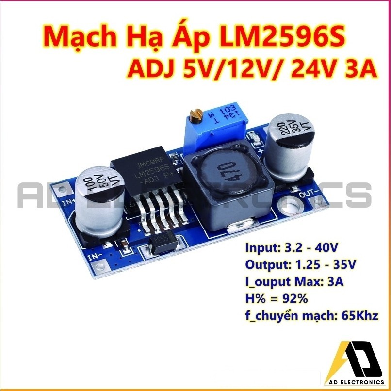 Lm2596 LM2596S LM2596HVS low voltage circuit with voltage adjustment