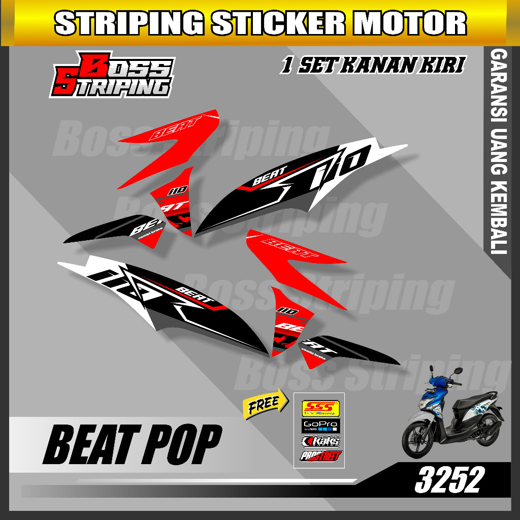 Striping STICKERS BEAT POP STICKERS COOL SEMI FULL BODY VARIATIONS ...