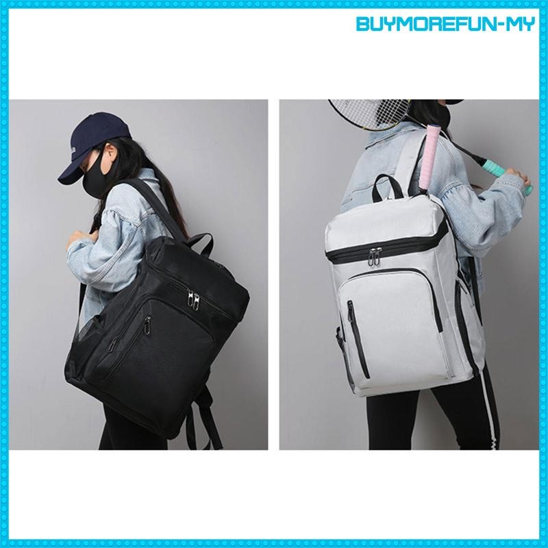 [BuymorefunMY] Tennis backpack, racket bag with shoe compartment, large ...