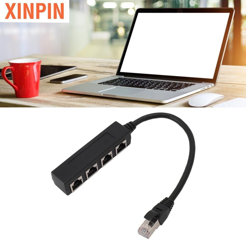 Xinpin Ethernet Splitter 1 To 4 Ports Gold Plated Core 100Mbps 1000Mbps ...