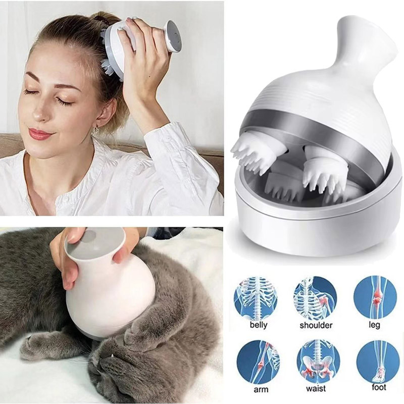 3D Scalp Massager Electric Handheld Head Massager Back Neck Leg Body