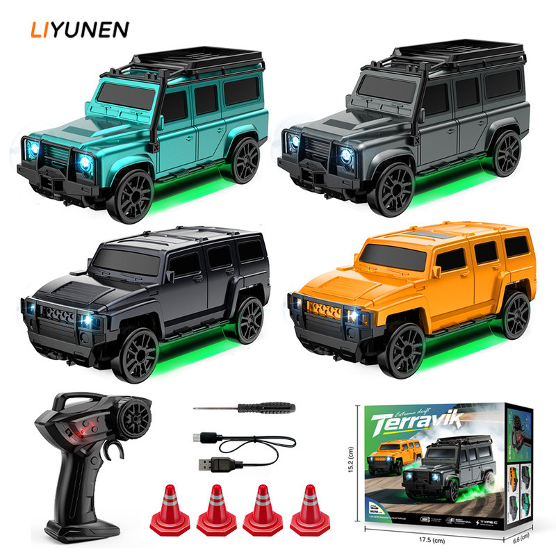 1/64 Mini RC Drift Car Land Rover Hummer 4WD Off-road Climbing Toy Car ...