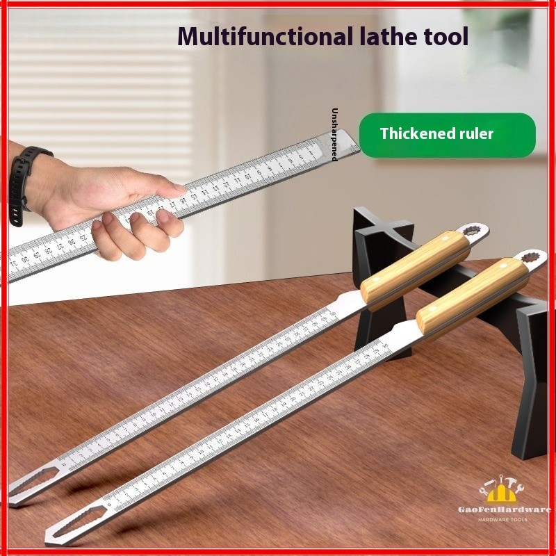 Steel ruler double scale measuring ruler multi-function vehicle wrench ...