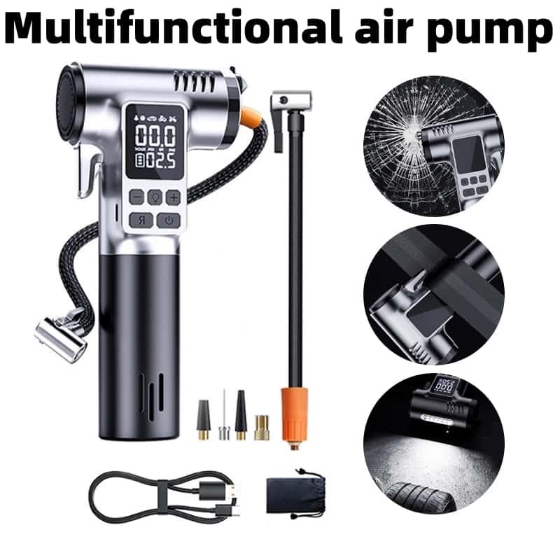 Car Wireless Inflatable Pump Digital Display Portable Inflators Multi ...
