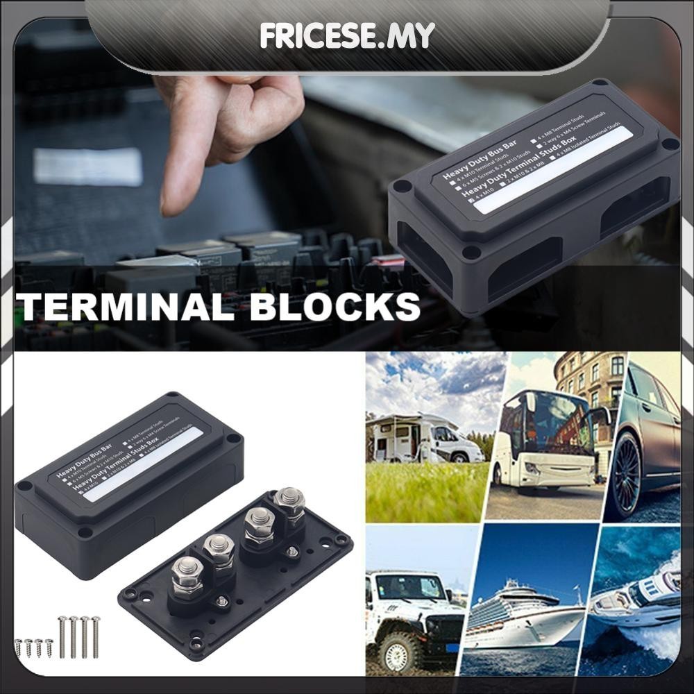 [Fricese.my] 200A 48V Bus Bar Busbar Box Module with 4X M8/M10 Terminal ...