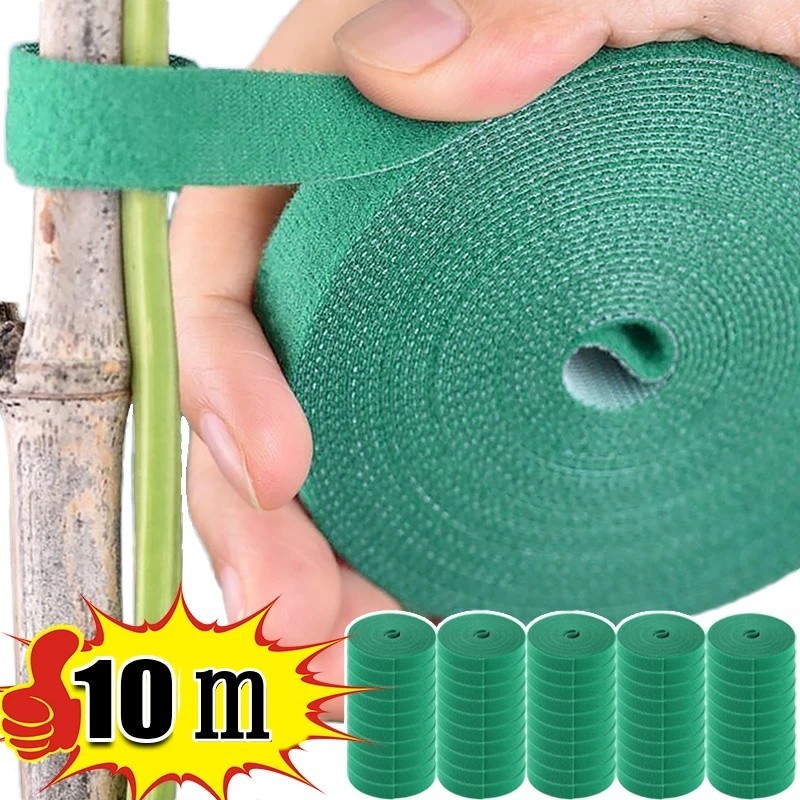 10Meters Self Adhesive Plant Nylon Cable Tie Green Adjustable Plants ...