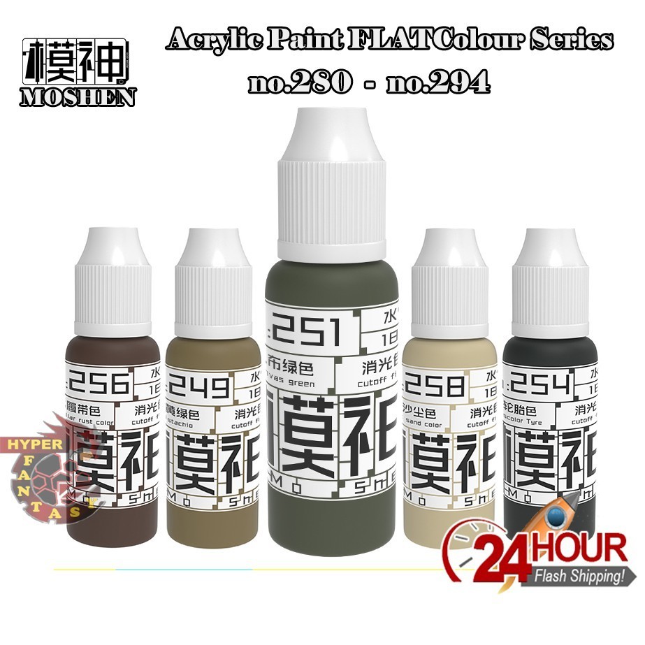 MOSHEN Acrylic Paint Flat Colour [280-294] Gundam Model Paint Tools ...