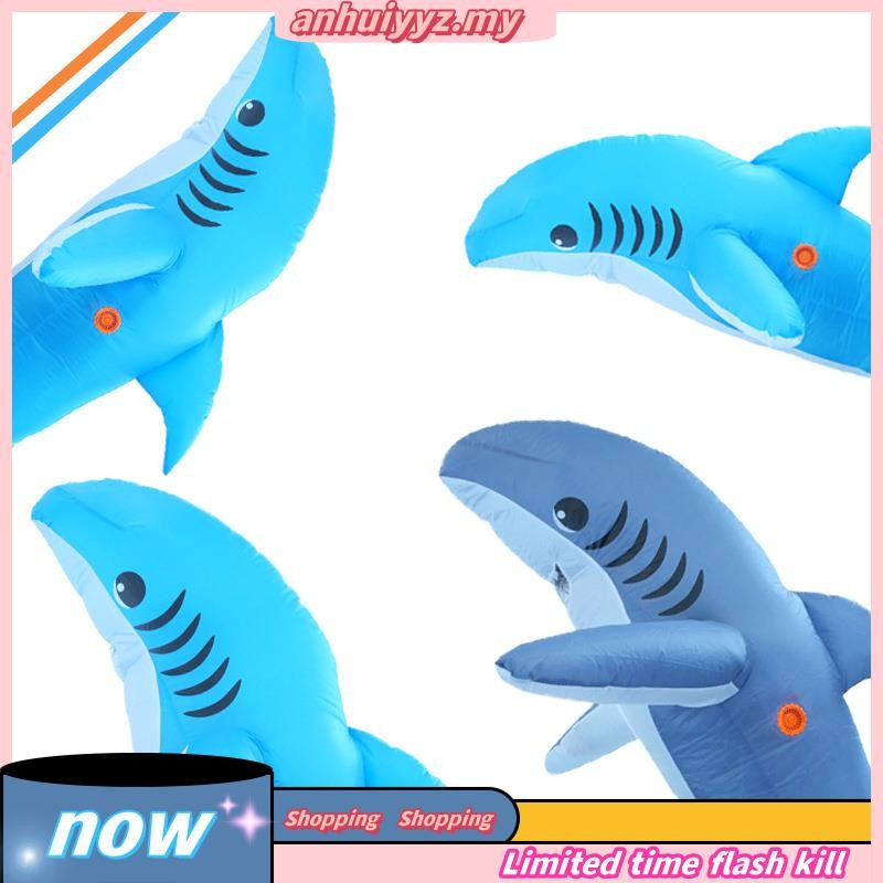 Funny Inflatable Shark Cosplay Costume Adult Fancy Dress Halloween ...