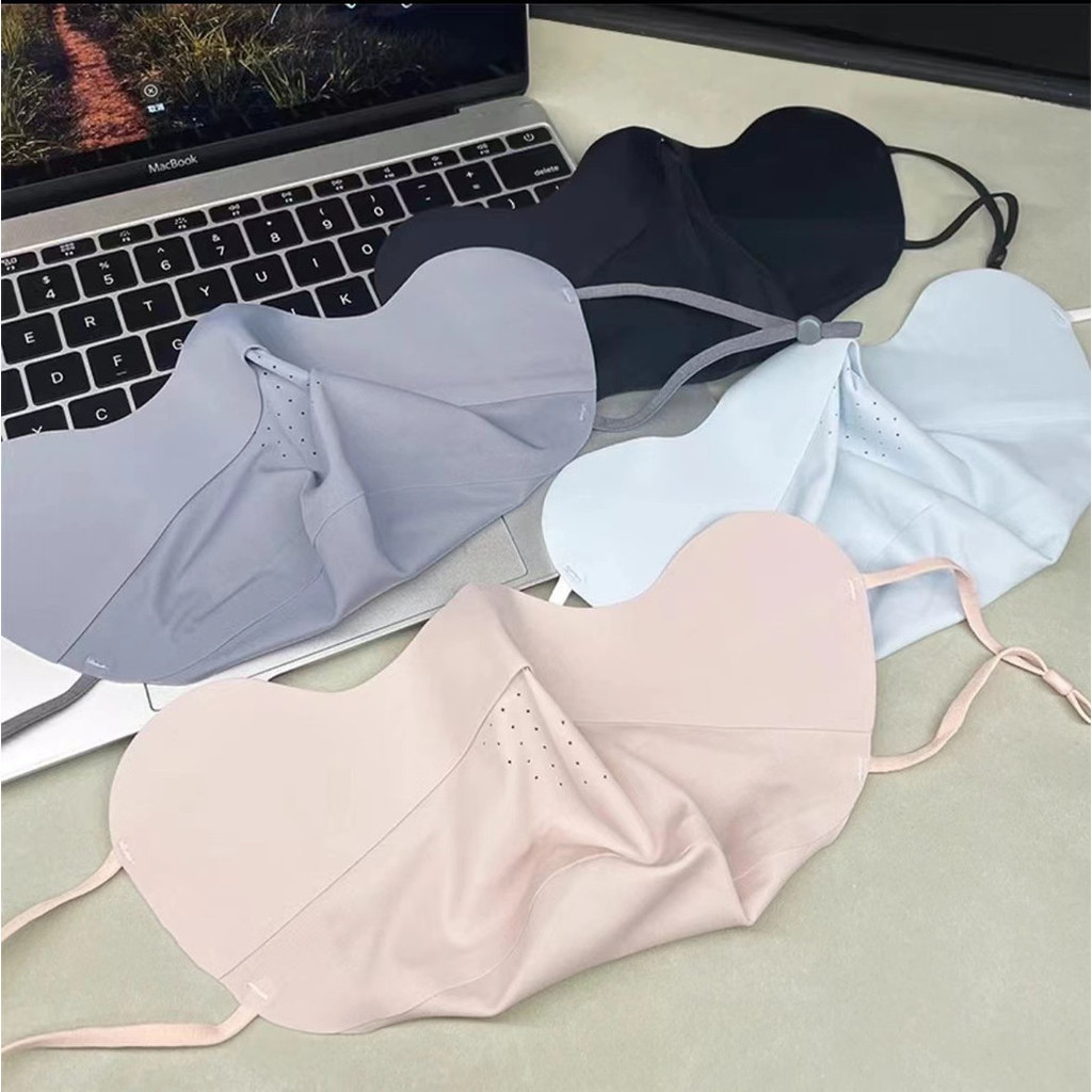 Ice Silk Seamless Sunscreen Mask Female Good-looking Summer UV Mask ...