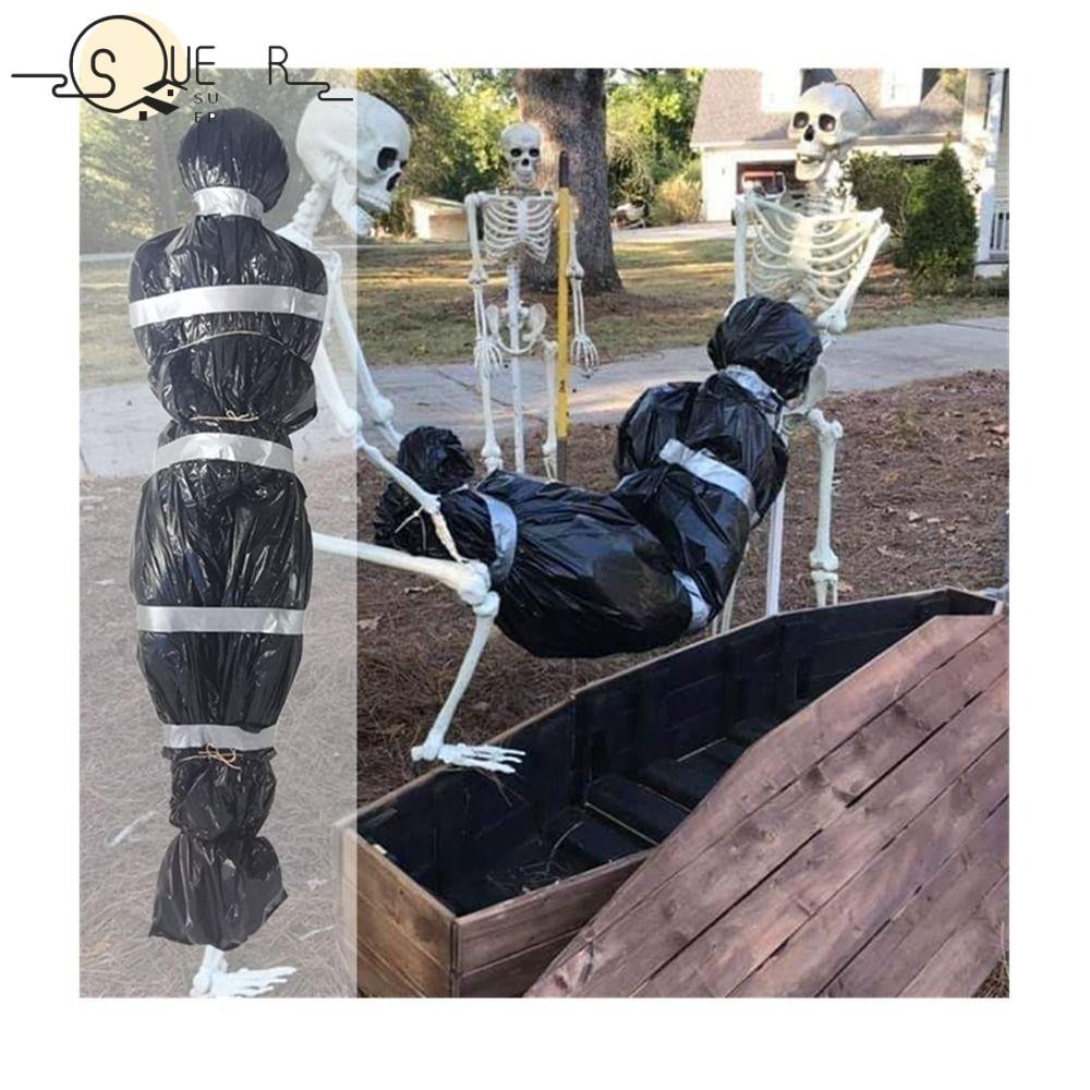 SUEREN Dead Body Prop, Scary Black Fake Corpse In A Bag, Halloween DIY ...