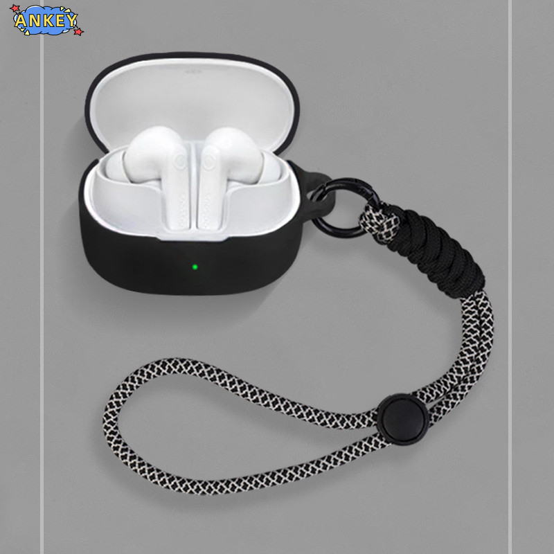 for Baseus BP1 Pro TWS ANC Case Protective Nylon Lanyard Soft Cover ...