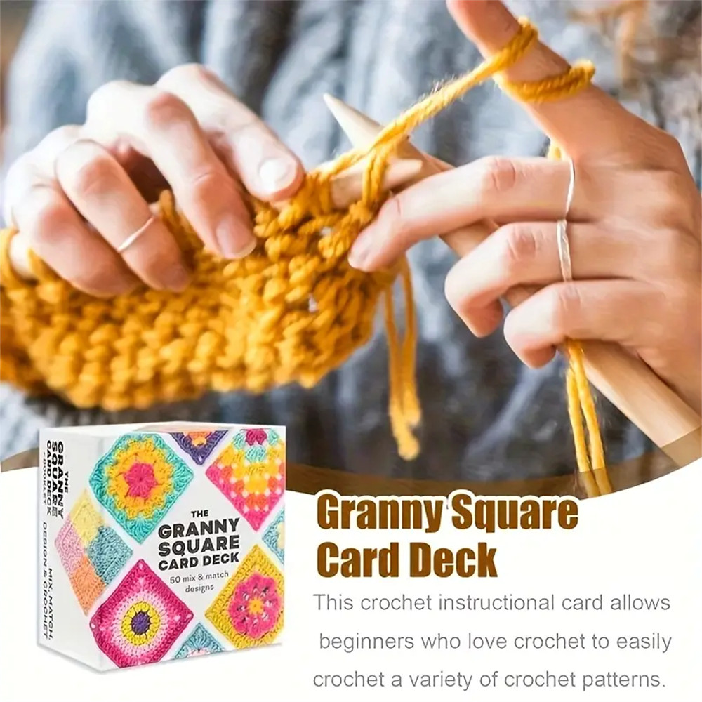 1 Set 50pcs Square Knitting Pattern Cards Set - Beginner DIY Crochet ...