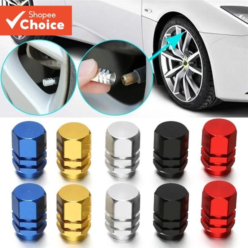 10Pcs/Set Aluminum Alloy Car Motorcycle Wheel Tire Valve Stem Cap Dust ...