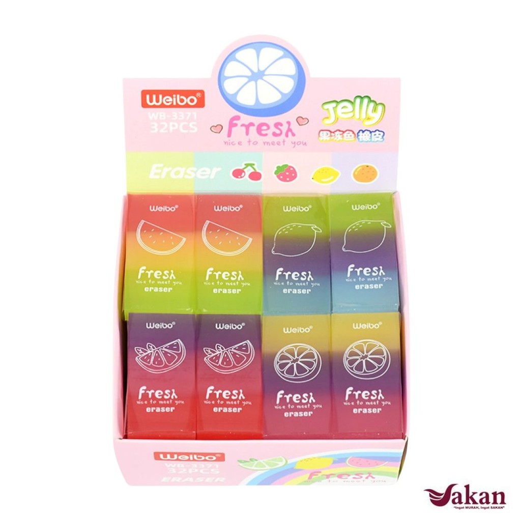 SAKAN Cute Cartoon Eraser Jelly Eraser Stationery For pencil | Pemadam ...