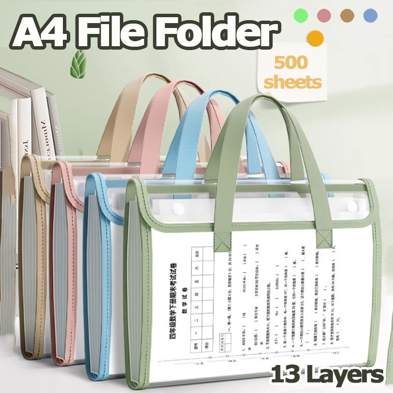 File Folder A4 Document Storage Expanding Test Paper Large Capacity ...