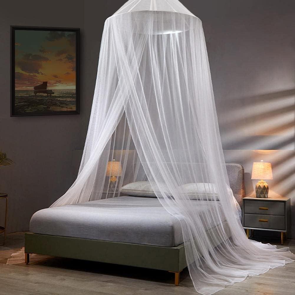 VISATOR Mosquito Net Bed Canopy for Girls,King Canopy Bed Curtains ...