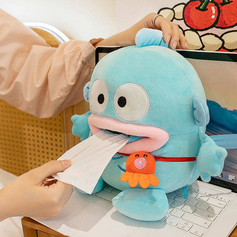 Cartoon Sanrio Mermaid Handton Tissue Box Ugly Fish Car Plush Toy Funny ...
