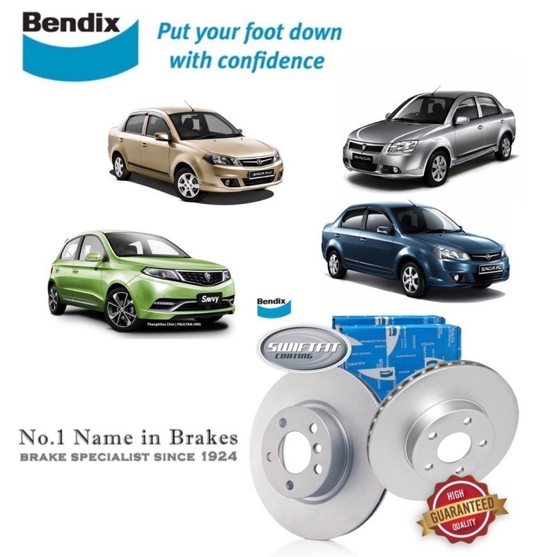 Original Bendix Swiftfit BR9551 Front Disc Rotor - Proton Saga BLM/ FL ...