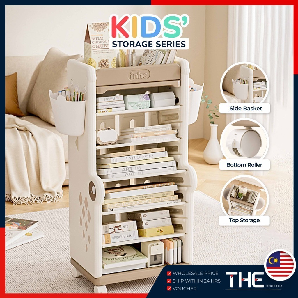 THE L39cm Multifunctional Movable Shelving Side Rack Learning Book ...