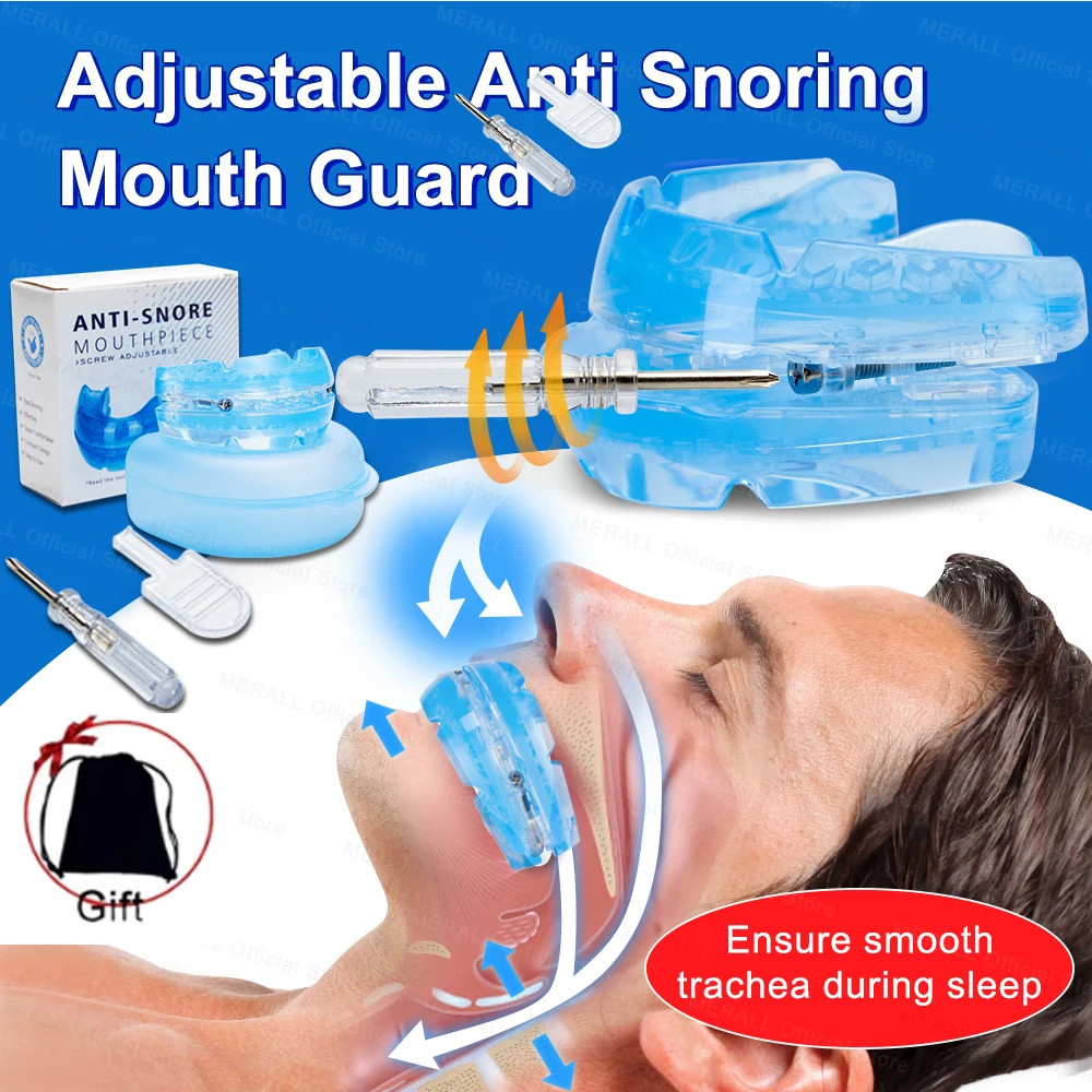 Silicone Stop Snoring Anti Snore Mouthpiece Apnea Guard Bruxism Tray Sleeping Aid Mouthguard Personal Health Care Sleep Snoring