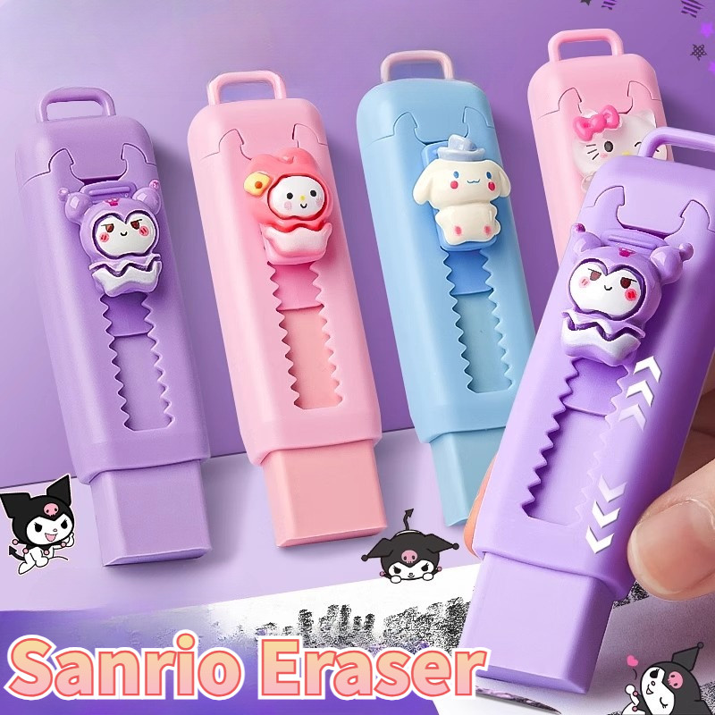 Cartoon Eraser Rubber Kawaii Students Stationery Kuromi KT Eraser Clean ...