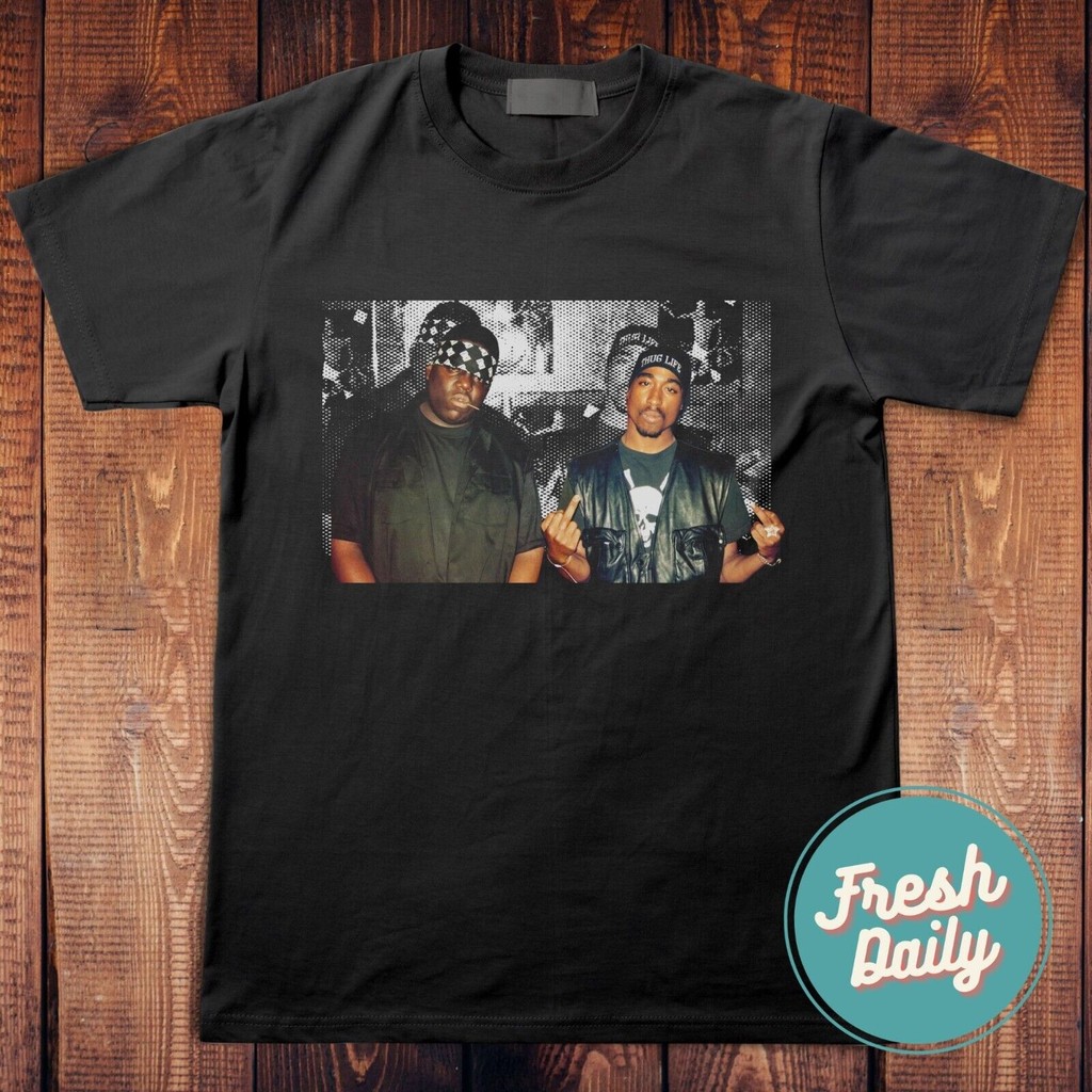2Pac Tupac Shakur Notorious Big Biggie Smalls T Shirt 90S Tees 2Pac Music Shirt Shopee Malaysia