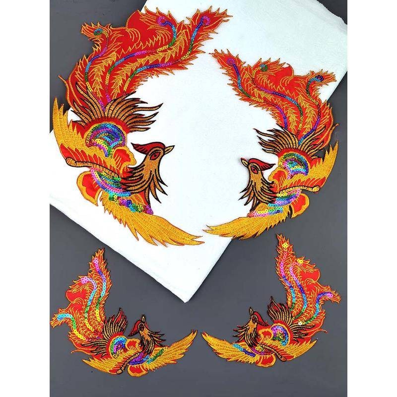 [Embroidery Pattern] Phoenix Pattern Embroidery Cloth Stickers Dragon ...
