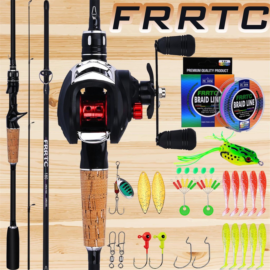 FRRTC Fishing Set Rod and Reel Casting Fishing Rod with Gear