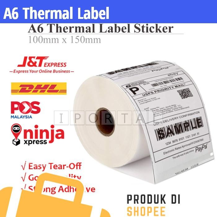 A6 Courier Consignment Barcode Label Sticker 100x150mm 100x200mm ...