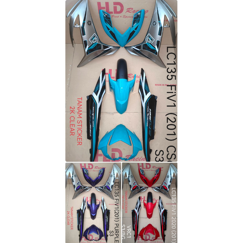 Coverset Cover Set Tanam Sticker (HLD Racing) Yamaha Lc135 V8 Fi 135lc ...