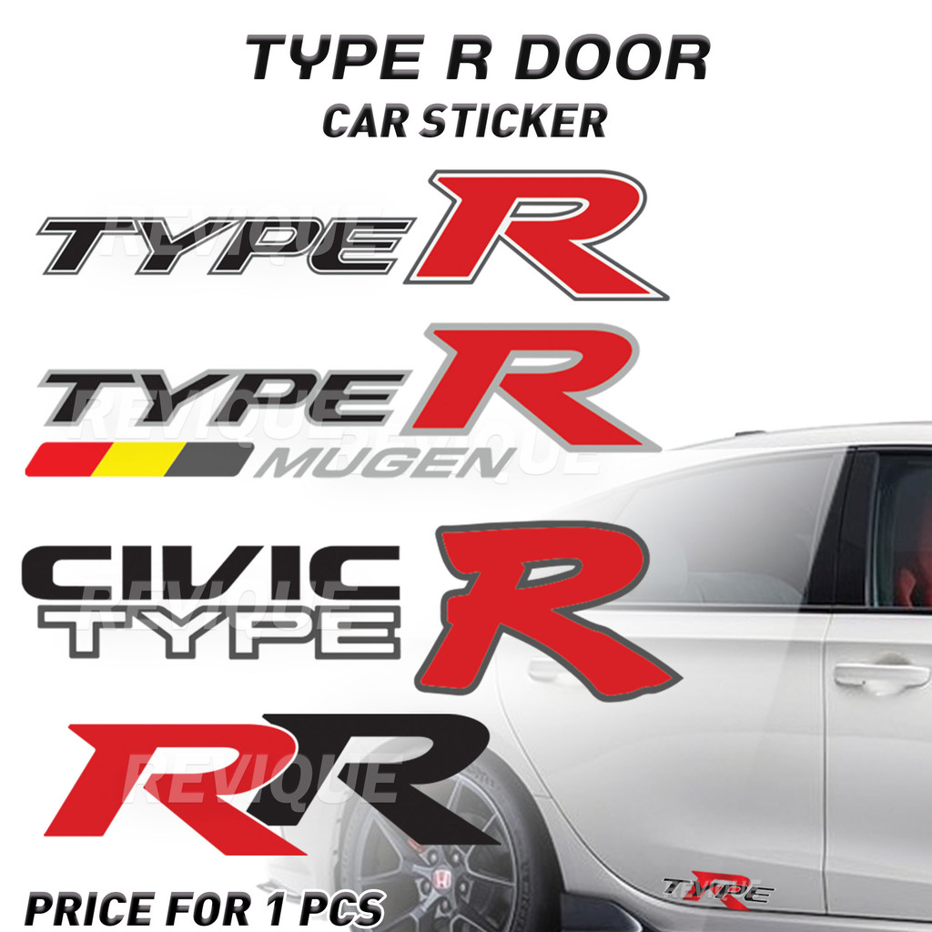 Pelekat Kereta Type R Honda – Type R Honda Racing Style Side Door Car ...