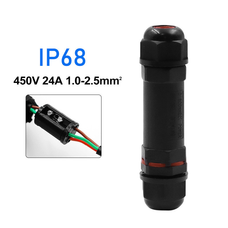 Outdoor LED Lighting Straight Waterproof Connector Three-Core ...