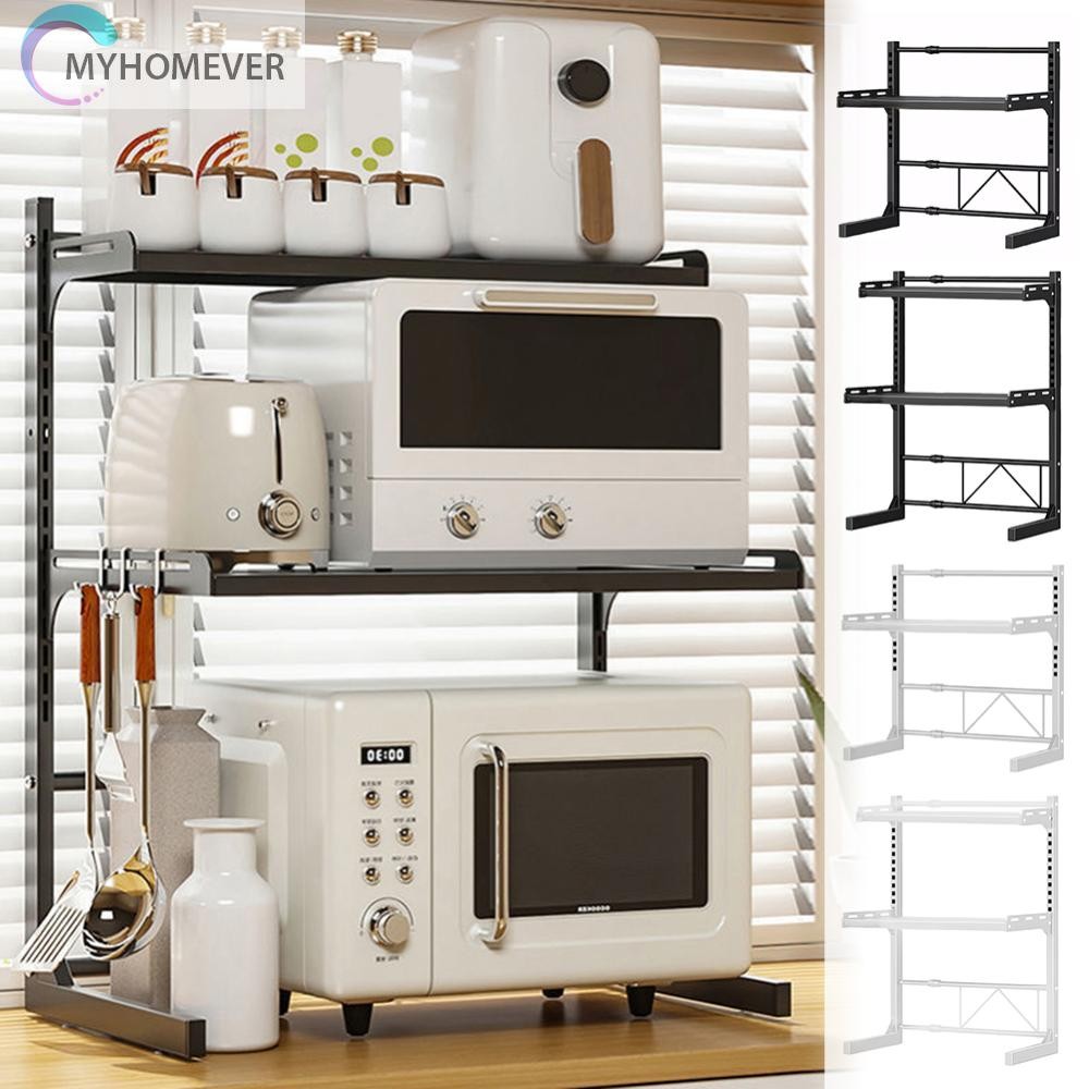 2/3 Tier Expandable Microwave Rack Multi-Function Microwave Storage ...